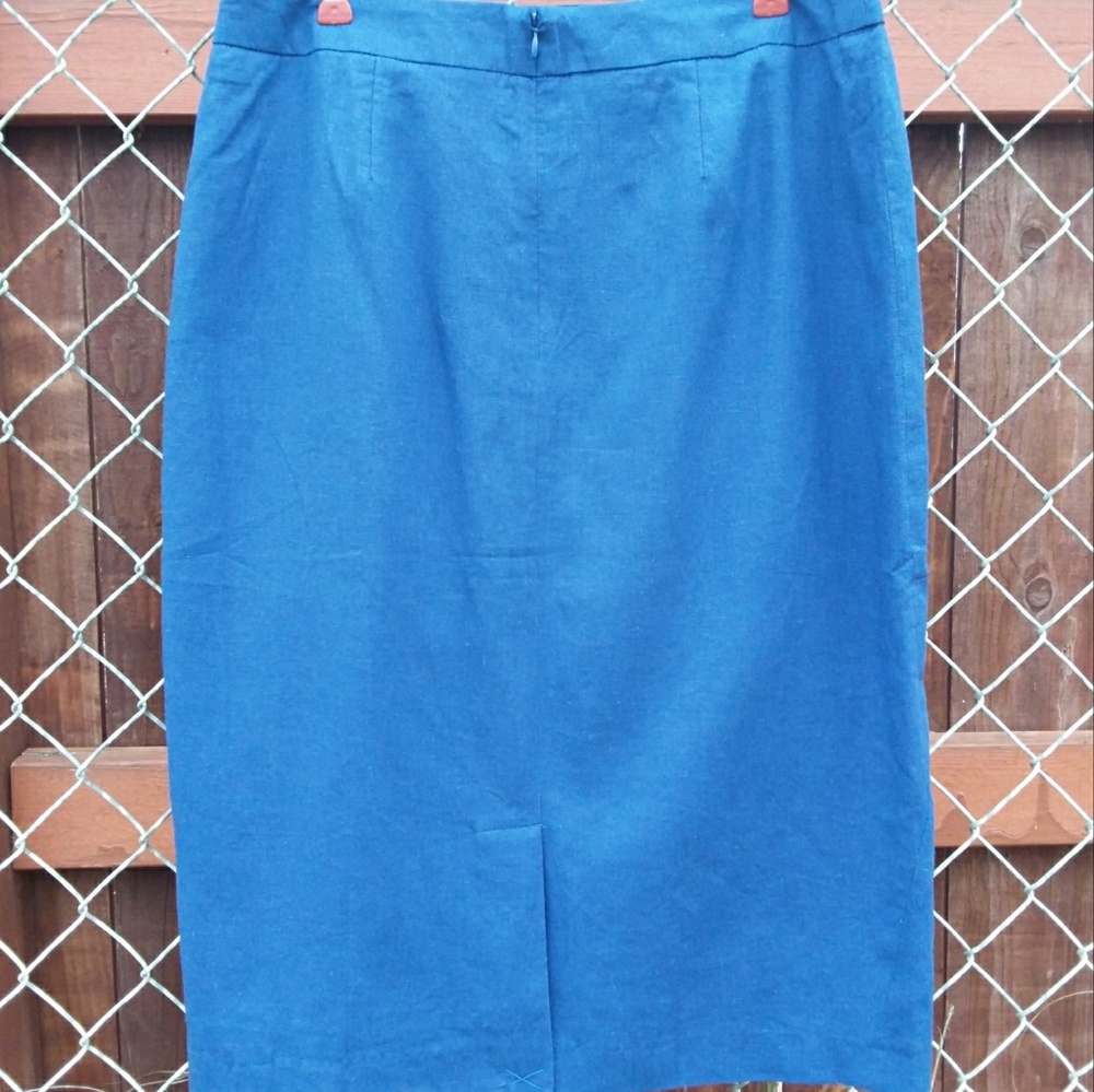 Chadwicks of Boston Royal Blue Pencil Skirt 10 - Picture 3 of 6